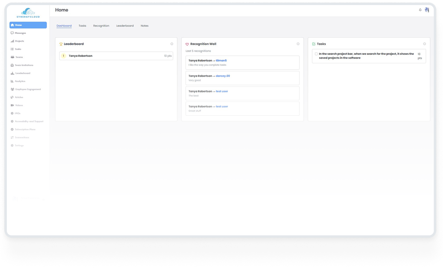 SynergyCloud Dashboard
